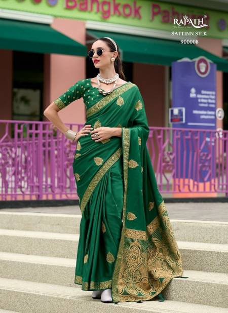 Green Colour Honey Bee By Rajpath Satin Handwoven Wedding Wear Saree Suppliers In India 900008